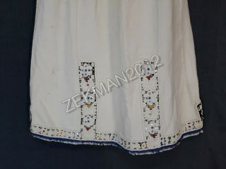 Antique Textile Festive Folk Balkan Macedonian Cotton Women ' s Shirt From Prilep 8