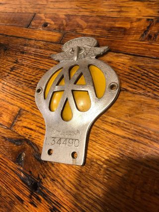 Suid - Afrika South Africa Triple A Aaa License Plate Topper Vintage Sign Gas Pump