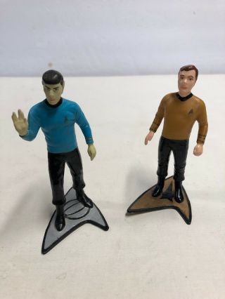 Star Trek - 1991 Captain Kirk & Mr.  Spock 4 " Pvc Figurines (hamilton) M4