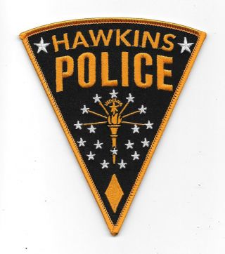Stranger Things Tv Series Hawkins Police Logo Embroidered Patch