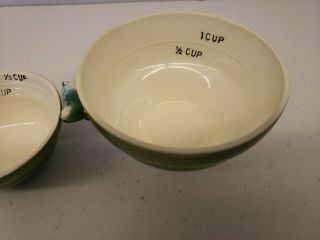 Victor Goldman Inc Bees on Beehive RARE GREEN Full Set Measuring Cups Blue/Green 6
