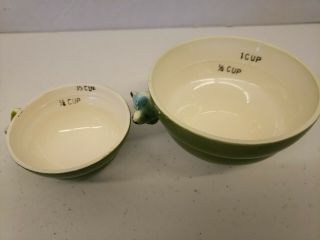 Victor Goldman Inc Bees on Beehive RARE GREEN Full Set Measuring Cups Blue/Green 7