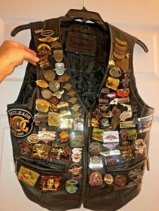 Harley Davidson Vintage Woman’s Vest With Rare Pins