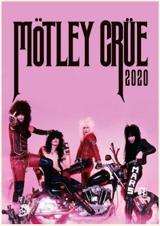 2020 Wall Calendar [12 Pages A4] Motley Crue Heavy Rock Music Photo Poster M1164