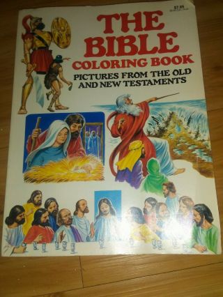 Vintage 1991 The Bible Coloring Book Pictures From The Old And Testament