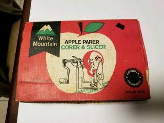 Vintage White Mountain Apple Parer,  Corer,  Slicer W/ Box,  Apple Picking