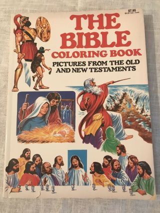 Vintage The Bible Coloring Book Pictures From The Old And Testament 1985