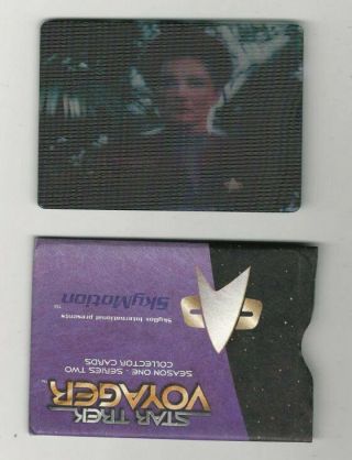 Star Trek Voyager Season 1 Series 2 Janeway Skymotion Lenticular Chase Card