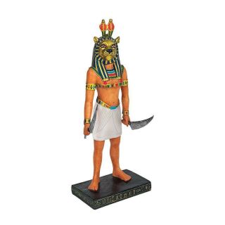 Mahes,  Son Of Sekhmet Warrior Goddess,  Lion Headed Ancient Egyptian God Statue
