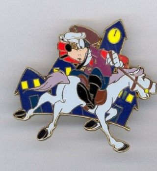 Disney Shopping Patriot Day Colonial Goofy Backwards On Horse As Paul Revere Pin