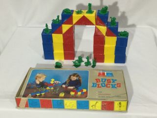 Tupperware Toys - Busy Blocks W/ Figures - Vintage - Cool