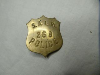Vintage Seaboard Air Line Railroad (s.  A.  L.  Ry. ) Police Badge 268