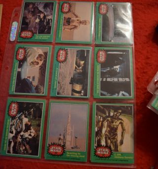 1977 Star Wars Hope Topps Series 4 Complete 66 Green Card Set Fr Wax Packs