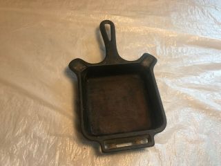 Vintage Griswold Cast Iron Square Ashtray With Matchbook Holder 770
