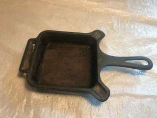 Vintage Griswold Cast Iron Square Ashtray with Matchbook Holder 770 2