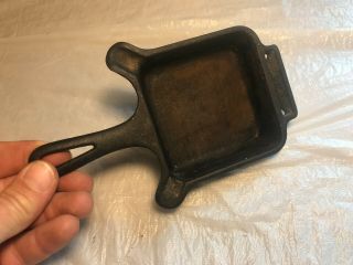 Vintage Griswold Cast Iron Square Ashtray with Matchbook Holder 770 4