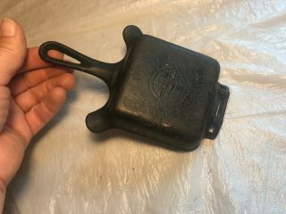 Vintage Griswold Cast Iron Square Ashtray with Matchbook Holder 770 5