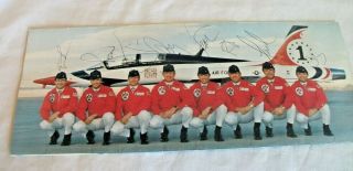 Vintage Us Air Force Thunderbirds 1979 Autographed Program - Signed By 8 Pilots