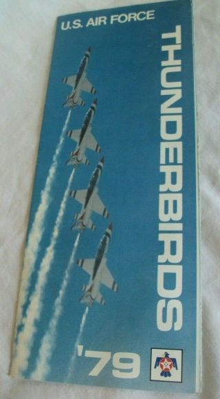 Vintage US Air Force Thunderbirds 1979 Autographed Program - Signed by 8 Pilots 2
