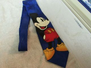Vtg.  The Disney Store: Mickey Mouse 100 Silk Neck Tie