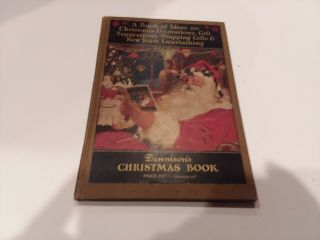 Rare 1926 Dennisons Christmas Hard Cover Book (ex - Library) - 24 Pages