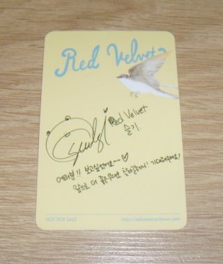 Red Velvet 1st Mini Album Icy Cream Cake SeulGi Photo Card Official K POP 2
