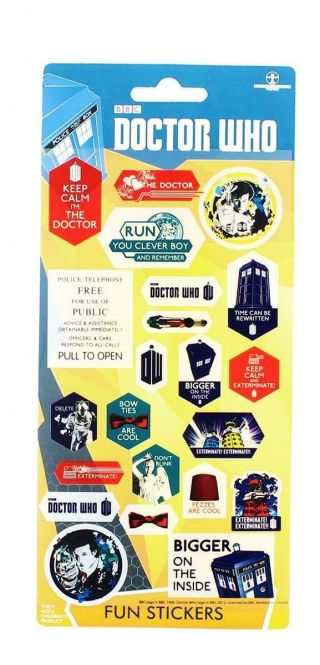 Doctor Who Assorted 22 - Piece Sticker Sheet Set