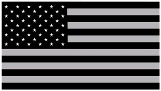 Large American Flag Sticker 6.  5 " X 11 " Black Grey Vinyl Sticker