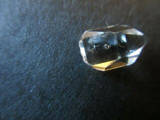 Herkimer Diamond (quartz) With Negative Crystal,  Enhydro,  And Moving Bubble.