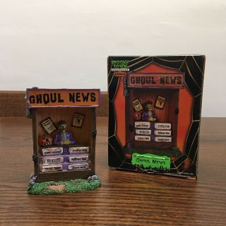 Lemax Spooky Town Ghoul News Table Accent