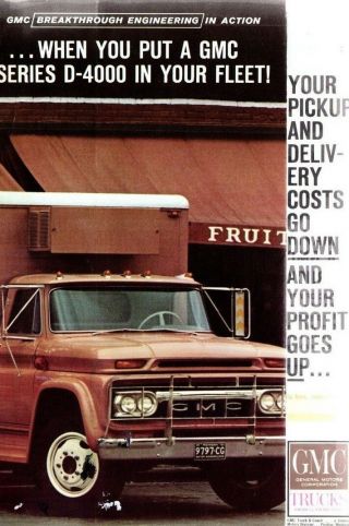 1960?s Gmc Truck Dfw - 7100 / D - 4000 Brochure / Ad: Diesel,  Dh478,  Toro - Flow,  8v - 71n