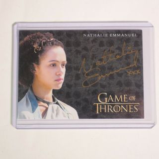 Game Of Thrones Inflexions Nathalie Emmanuel Missandei Gold Auto Very Limited