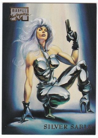 1996 Marvel Masterpieces 43 Silver Sable Art By Julie Bell