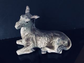 Grandeur Noel Resting Donkey 5”h nativity replacement Christmas figure porcelain 5