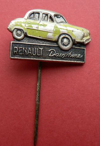 Old Lapel Pin Badge Renault Dauphine 60s (54) J