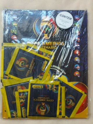 Panini Copa America Centenario 2016 Hardcover Album Rare Starter Pack Brazil Ed