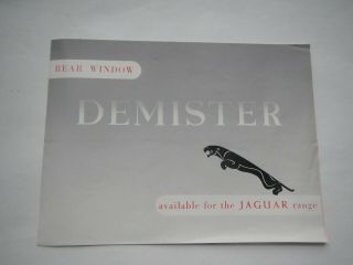 Jaguar Rear Window Demister Brochure