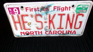 North Carolina Licence Plate Vanity He 