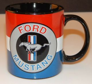 Ford Mustang Mug With Horse Cup Coffee Tea Red White Blue Black Inside Ec