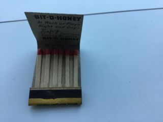 Vintage Full Matchbook,  BIT - O - HONEY CANDY BAR 3