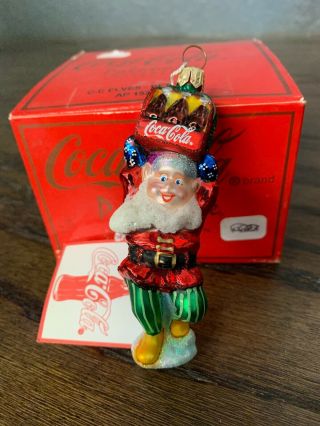 Kurt Adler Polonaise Coca Cola Elves Petite 3” Christmas Ornament