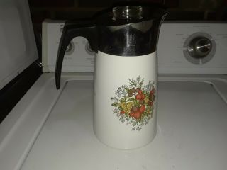 Corning Ware 9 Cup Coffee Pot Stove Top Spice Of Life P149