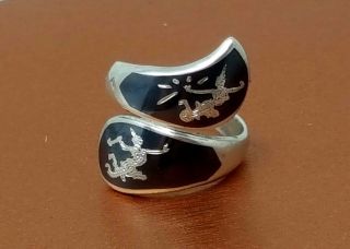 Vintage Siam Sterling Silver Ring Adj Size 5