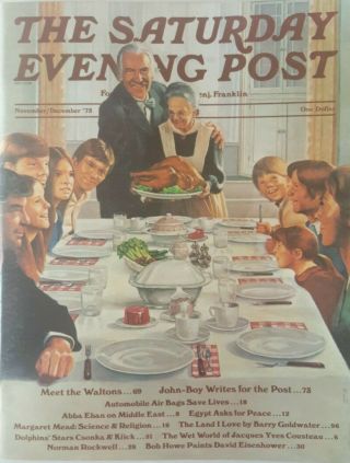 Saturday Evening Post - Meet The Waltons,  John - Boy Writes For The Post Nov/dec 
