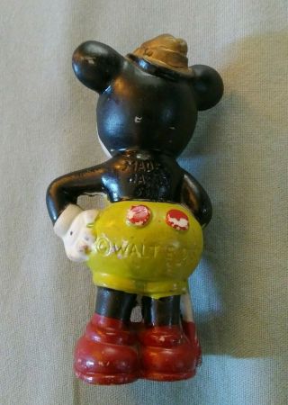 Vintage antique 1930 ' s Disney Mickey mouse Minnie mouse bisque figurines 4