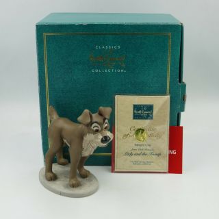 Disney Wdcc Lady And The Tramp " Tramp In Love " 5.  5 " Figurine W/box