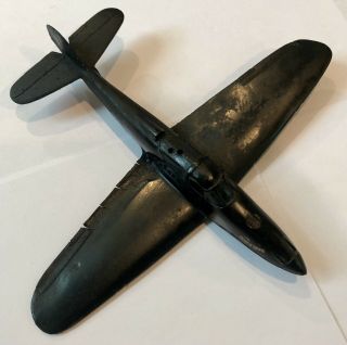 Wwii Us Air Corps Identification Model Id Black Airplane P - 39 Aircobra Spotter