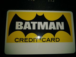 Vintage 1966 Batman Credit Card - National Periodical Publications Collectible