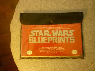 1977 Star Wars 15 Blueprints Vintage;pouch Worn,  Contents