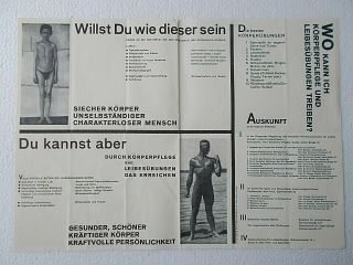 Germany 1920s - 30s Poster; Hans Suren; Physical And Character Training,  Sport Etc
